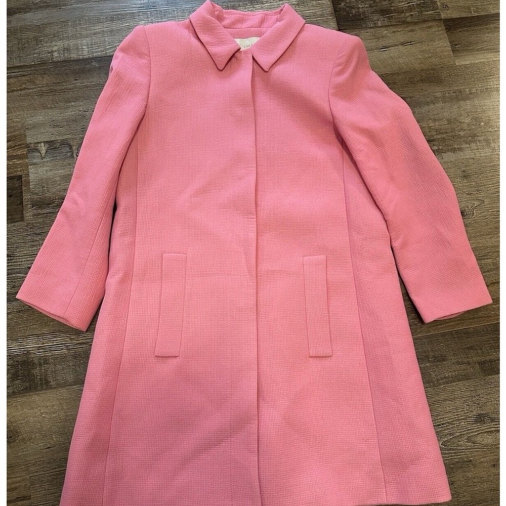 Zara Vibrant Pink Textured Coat
